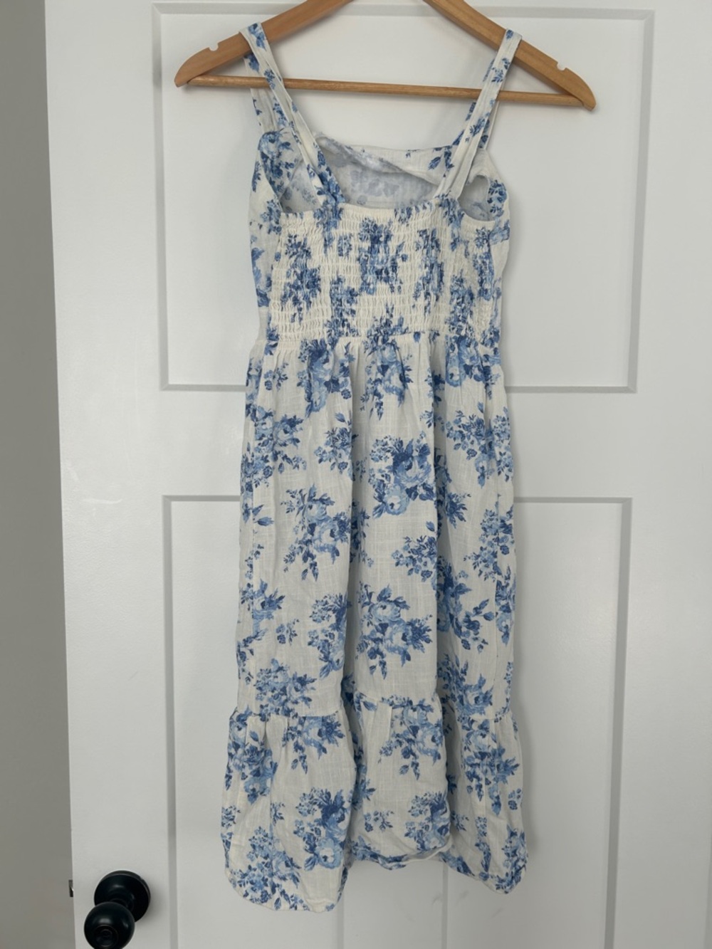 Floral Blue & White Mini Sundress - Picture 6 of 10